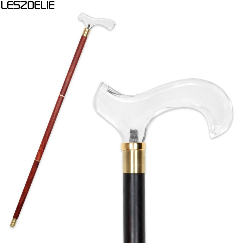 4 Styles Luxury Wooden Staff Transparent  Acrylic Handle
