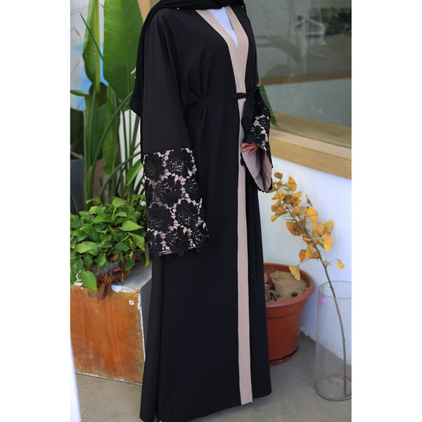 Turkish Lace Embroidery Abaya For Women