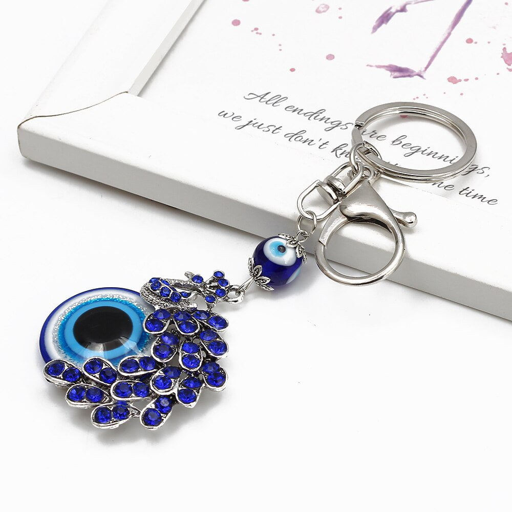 Evil Eye Metal Charm Different Animal Styles Fashion Blue Pattern Tassel