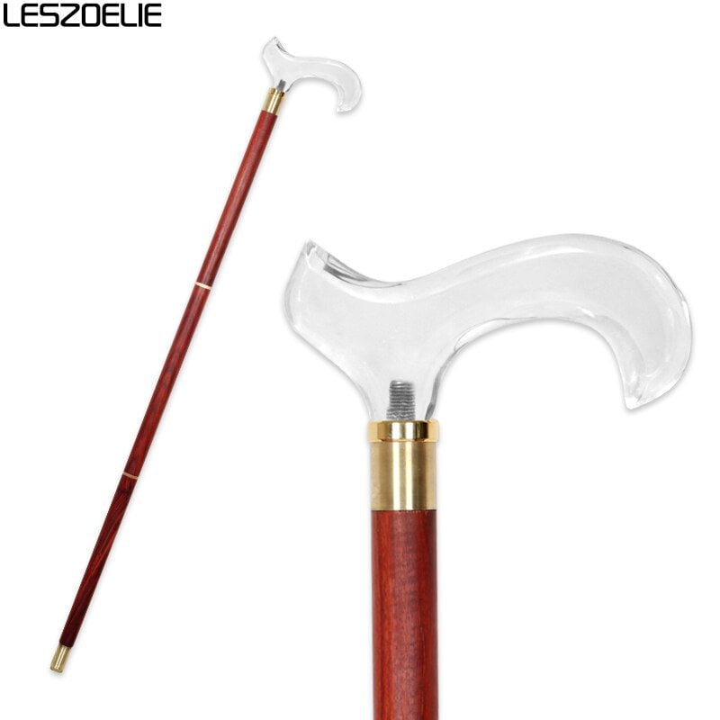 4 Styles Luxury Wooden Staff Transparent  Acrylic Handle