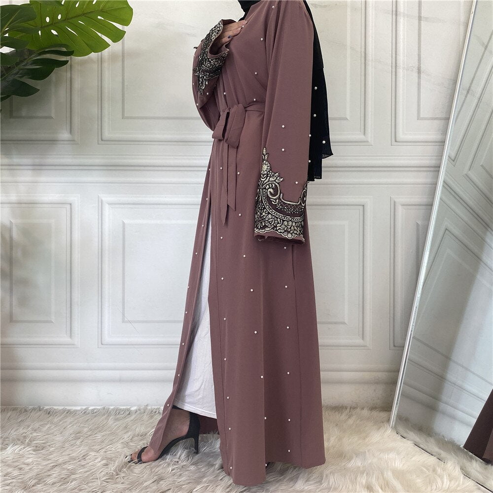 The Pearls & Lace Abaya For Women