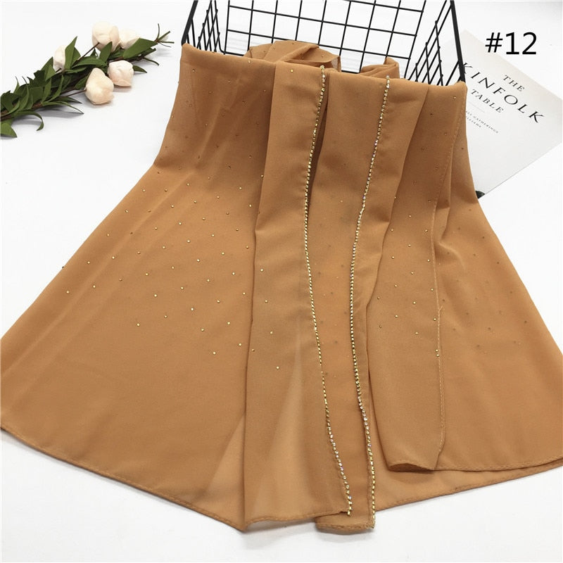Luxury Chiffon Head Scarfs Hijabs
