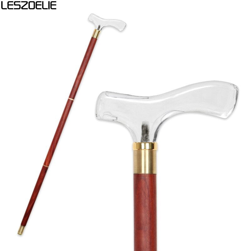 4 Styles Luxury Wooden Staff Transparent  Acrylic Handle