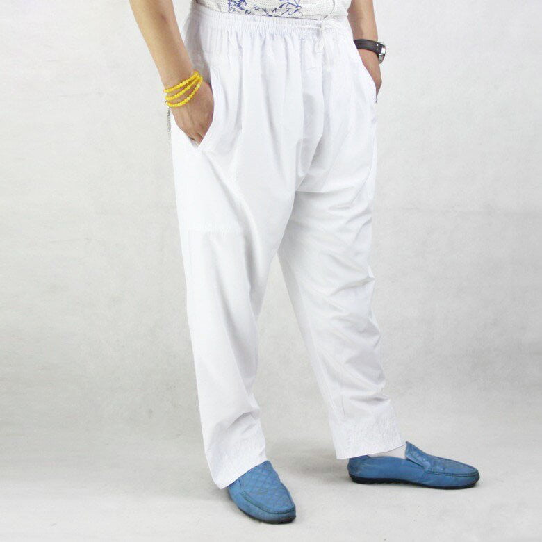 LOOSE COTTON WIDE LEG ISLAMIC TROUSERS