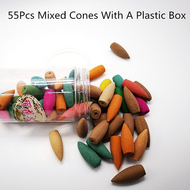 With 10 Cones Free Gift Waterfall Incense Burner Ceramic Incense