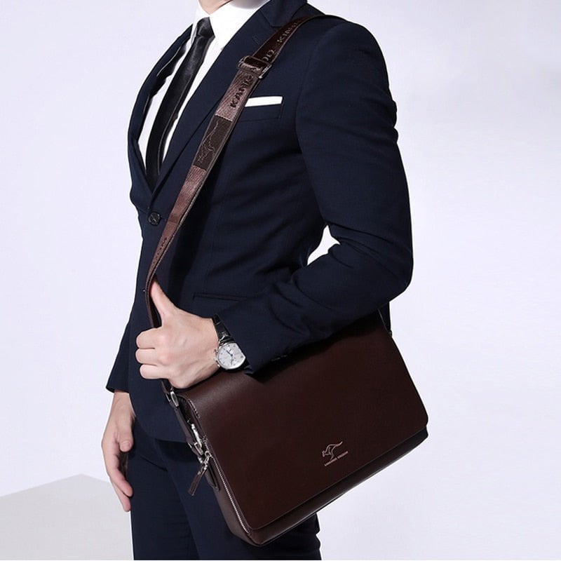 LUXURY MEN'S LEATHER SHOULDER BAG