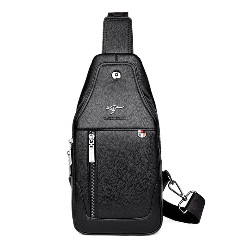 LUXURY MENS SLING MESSENGER LEATHER BAG