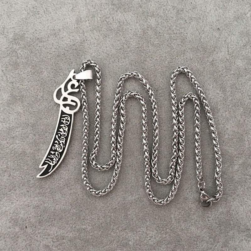 HANDMADE STAINLESS STEEL IMAM ALI ZULFIQAR PENDANT