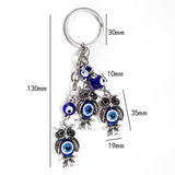 Evil Eye Animal Owl Plant Glass Keychain Key Chain