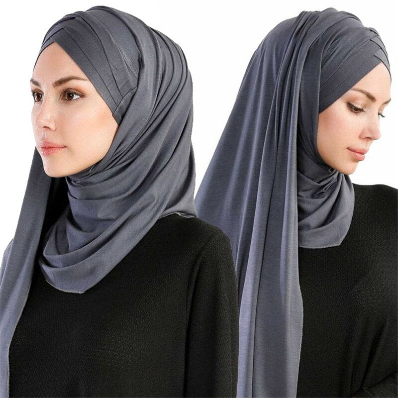 SOFT JERSEY COTTON HIJAB (BLACK/BROWN/GRAY)