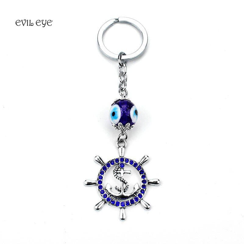 Evil Eye Metal Charm Different Animal Styles Fashion Blue Pattern Tassel