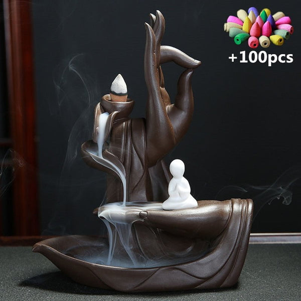 1X Great Mountain Tower Backflow Incense Burner
