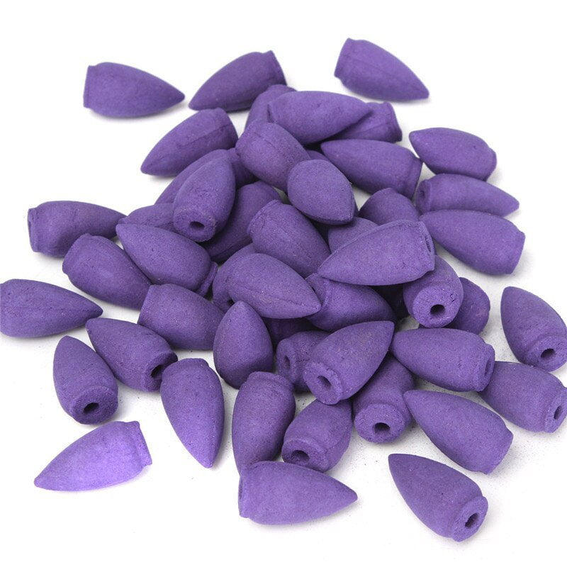 Incense 50Pcs Natural Tower Bullet Backflow Incense Cones