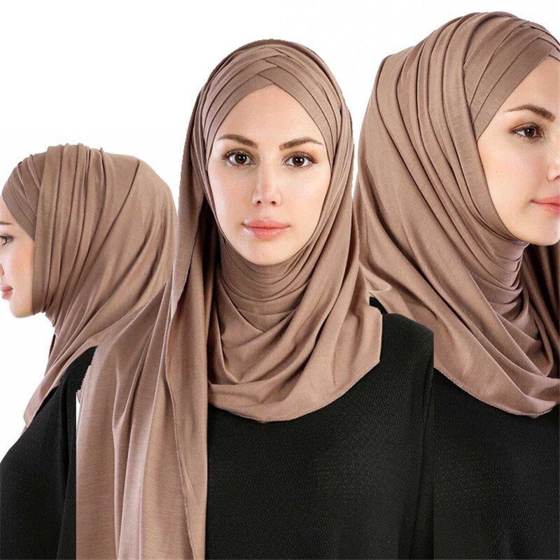 SOFT JERSEY COTTON HIJAB (BLACK/BROWN/GRAY)