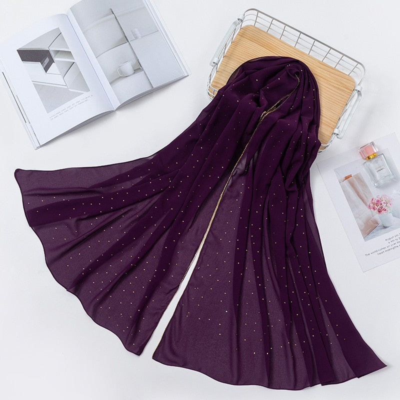 Luxury Chiffon Head Scarfs Hijabs