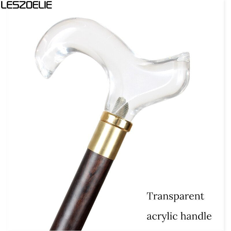 4 Styles Luxury Wooden Staff Transparent  Acrylic Handle