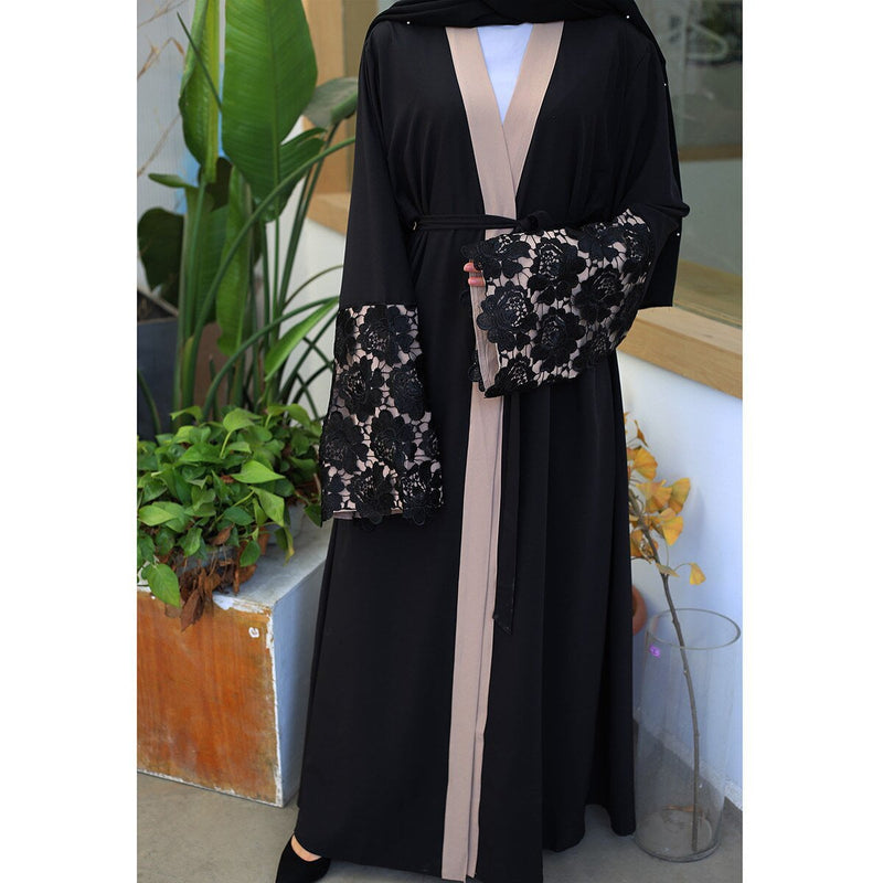 Turkish Lace Embroidery Abaya For Women