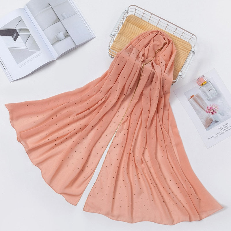 Luxury Chiffon Head Scarfs Hijabs
