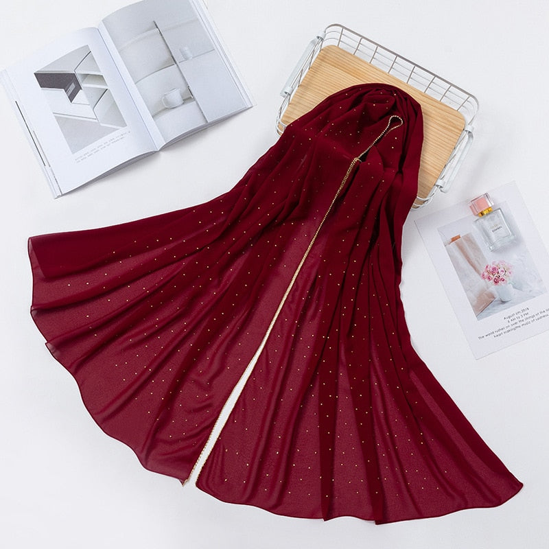 Luxury Chiffon Head Scarfs Hijabs