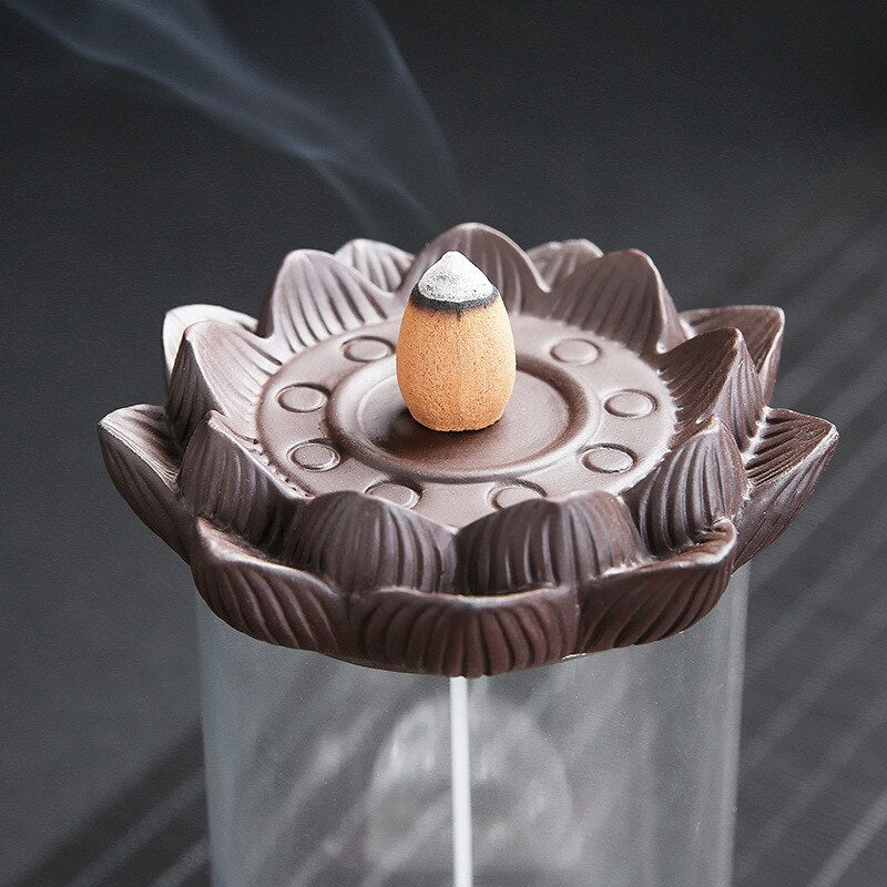 Windproof Backflow Lotus Incense Burner Led Ball