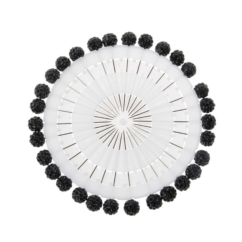 MULTI-COLORED RHINESTONE HIJAB PINS (30 PCS)