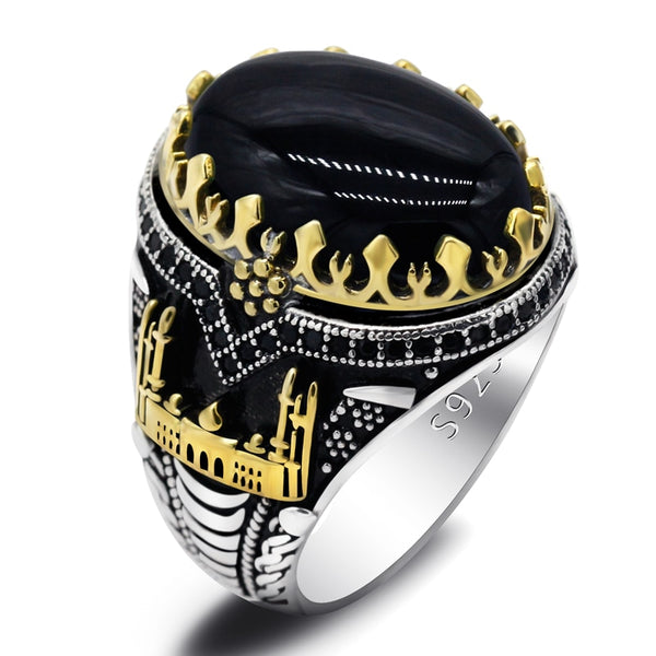 Black Ottoman Sunnah Ring for Men