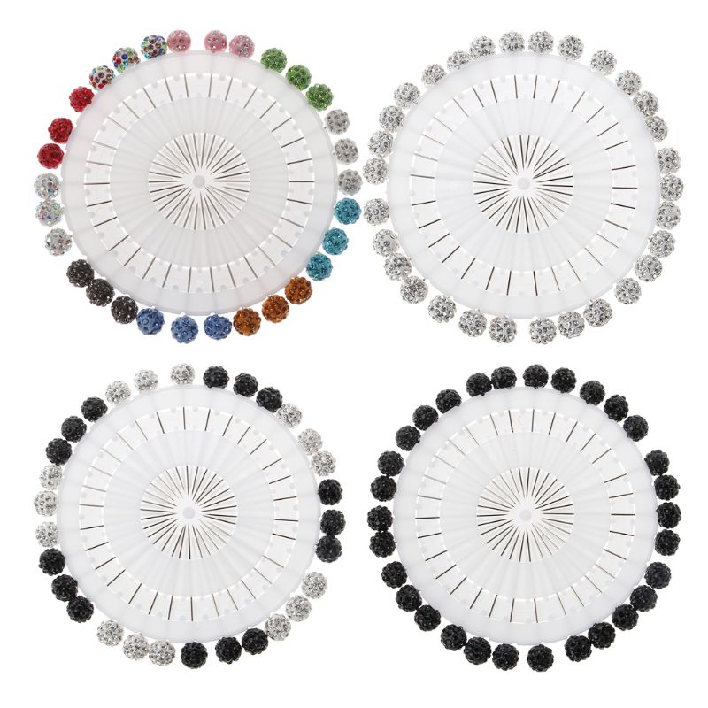 MULTI-COLORED RHINESTONE HIJAB PINS (30 PCS)