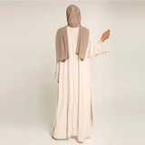 The Studded Satin Open-Front Abaya for Women