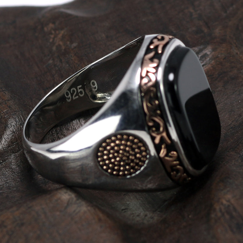Black Zircon Ring, Mens Ring, Handmade Ring, Turkish Handmade Silver Men  Ring, Gemstone Ring, Gift for Him, 925k Sterling Silver Ring - Etsy | Rings  for men, Sterling silver rings turquoise, Classic