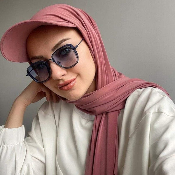 Hijab Baseball Cap with Jersey Scarf