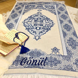 Prayer Mat With Name Personalized Prayer Rug Tasbeh Set