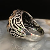 The Illustrious Peridot Turkish Silver Ring for Men