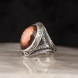 HANDMADE STERLING CUBIC ZIRCONIA TURKISH SULTAN RING FOR MEN