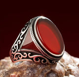 Vintage Turkish Turquoise/ Agate Ring for Men