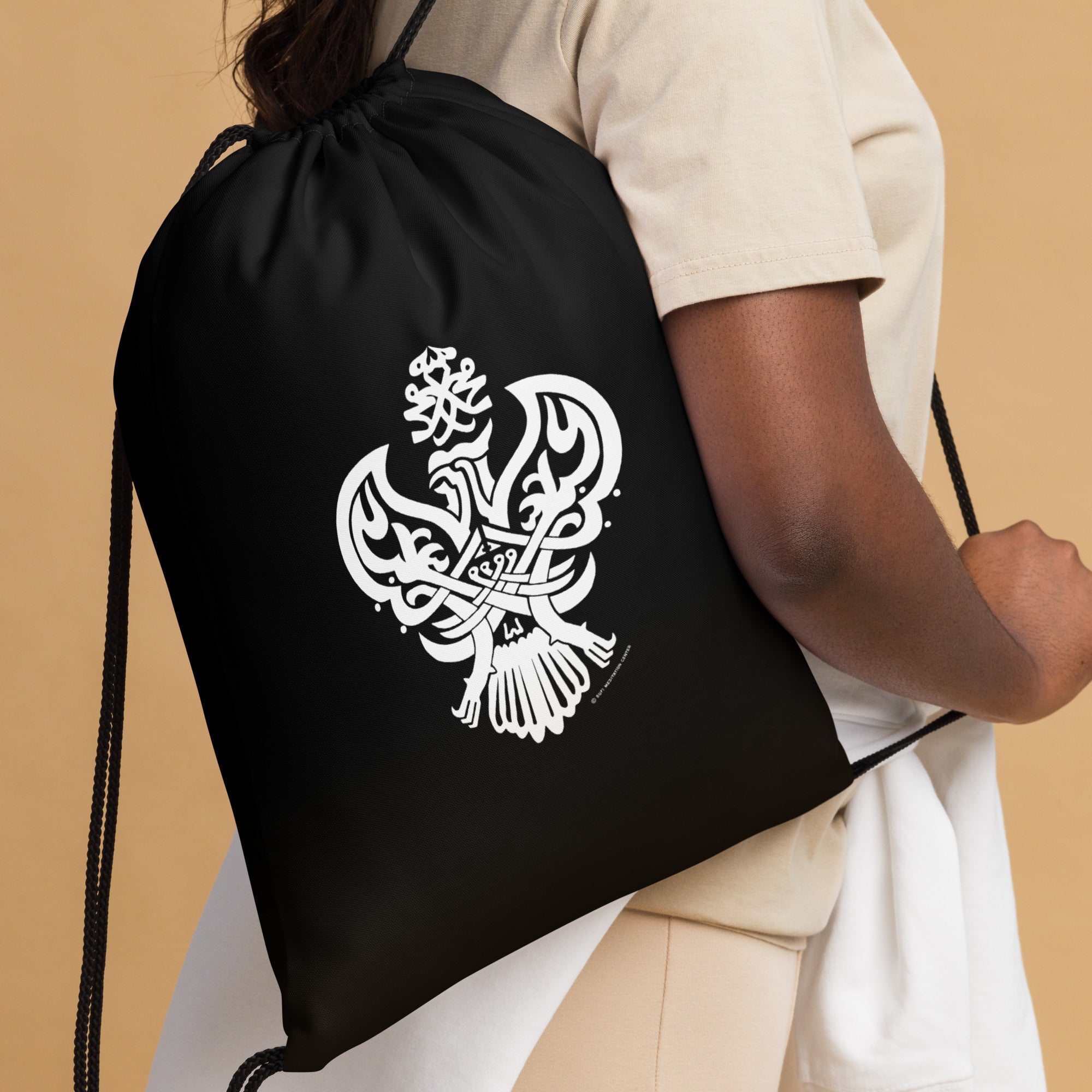 SMC Power Black Drawstring bag