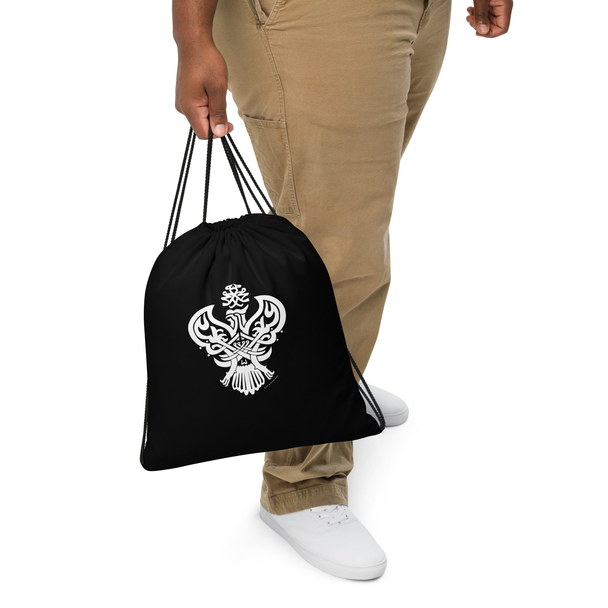 SMC Power Black Drawstring bag
