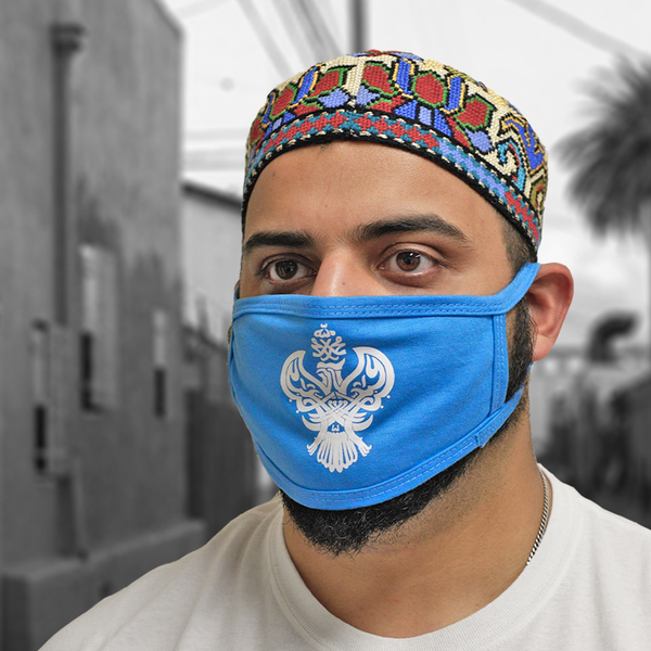 SMC Mask Face Covering with blessed Phoenix (Blue, Black & Pink)